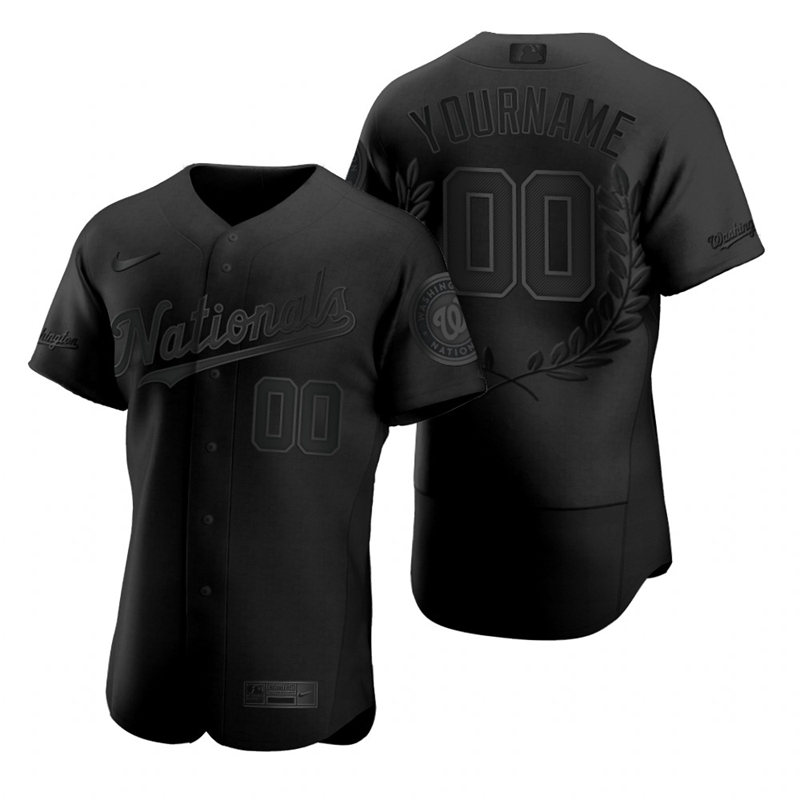 Washington Nationals Custom Men Nike Black MLB MVP Limited Player Edition Jersey